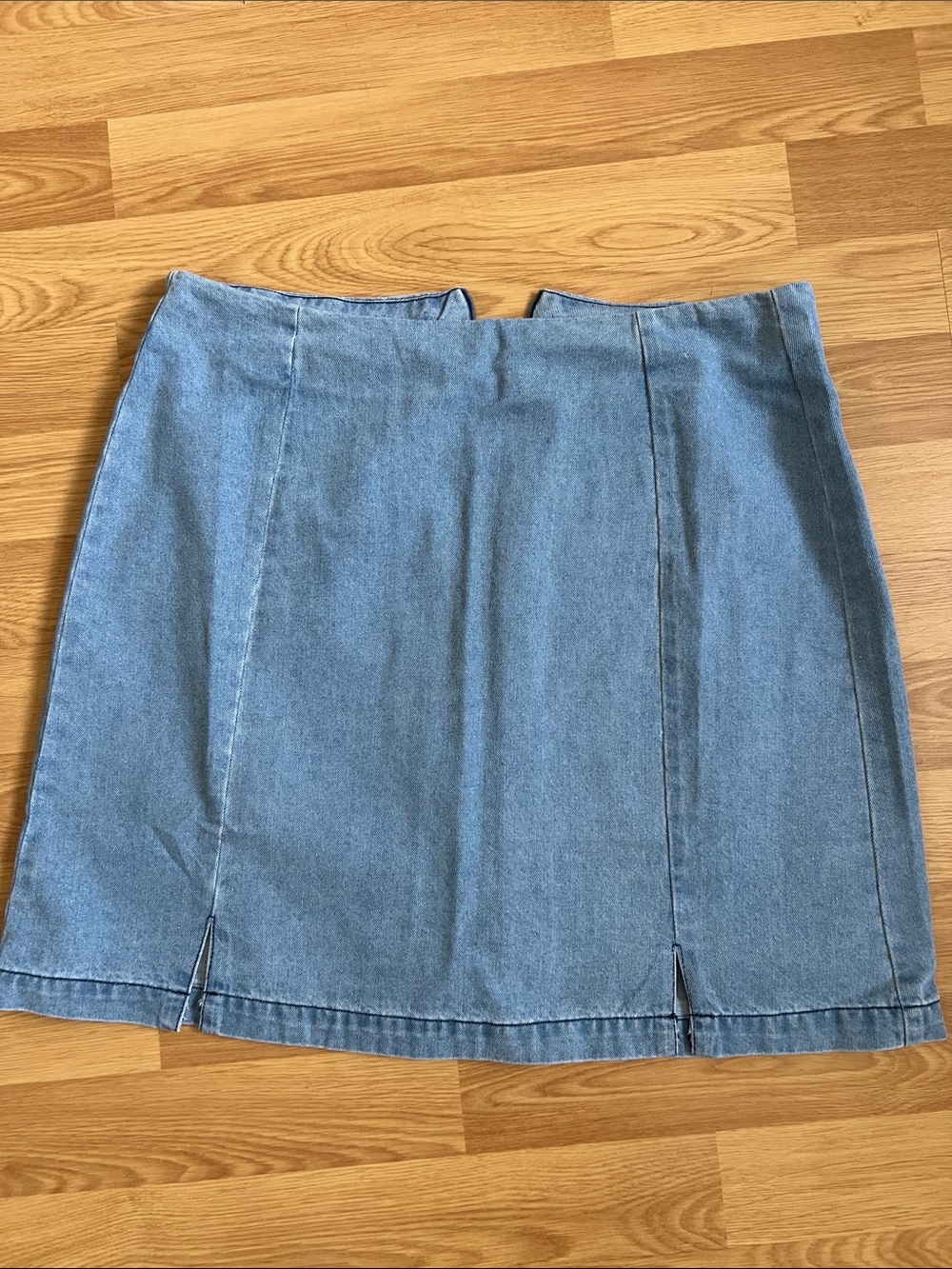 Papermoon Light Blue Denim Mini Skirt